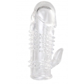 Прозрачная гелевая насадка с шипами и клиторальным отростком - 13 см. - Toyfa Basic - в Орле купить с доставкой Прозрачная гелевая насадка с шипами и клиторальным отростком - 13 см. - Toyfa Basic - в Орле купить с доставкой