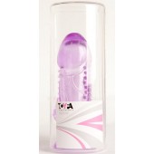 Фиолетовая гелевая насадка с шипами - 13 см. - Toyfa Basic - в Орле купить с доставкой