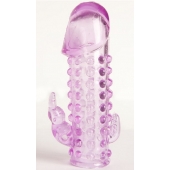 Закрытая фиолетовая насадка с 2 отростками - 13 см. - Toyfa Basic - в Орле купить с доставкой Закрытая фиолетовая насадка с 2 отростками - 13 см. - Toyfa Basic - в Орле купить с доставкой