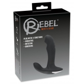 Черный вибромассажер простаты с функцией римминга Plug with Perineum Stimulator - 16,6 см. - Orion - в Орле купить с доставкой