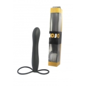 Черная насадка на пенис для двойной стимуляции Mojo BlackJack - 15 см. - Seven Creations - в Орле купить с доставкой