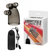 Дымчатая насадка-мастурбатор с вибрацией Vibrating Crystal Cap II - Baile - в Орле купить с доставкой