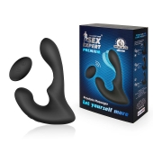 Черный силиконовый вибромассажер простаты с пультом ДУ - Sex Expert - в Орле купить с доставкой