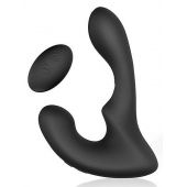 Черный силиконовый вибромассажер простаты с пультом ДУ - Sex Expert - в Орле купить с доставкой