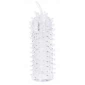 Закрытая рельефная насадка Crystal sleeve с усиками - 12 см. - Erowoman-Eroman - в Орле купить с доставкой
