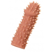 Телесная реалистичная насадка KOKOS Extreme Sleeve 07 с дополнительной стимуляцией - 12,7 см. - KOKOS - в Орле купить с доставкой