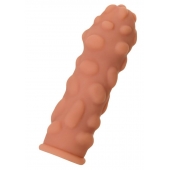 Телесная реалистичная насадка KOKOS Extreme Sleeve 11 с дополнительной стимуляцией - 12,7 см. - KOKOS - в Орле купить с доставкой