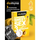 Презервативы для орального секса DOMINO Sweet Sex с ароматом тропических фруктов - 3 шт. - Domino - купить с доставкой в Орле
