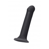 Черный фаллос на присоске Silicone Bendable Dildo L - 19 см. - Strap-on-me - купить с доставкой в Орле