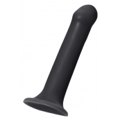 Черный фаллос на присоске Silicone Bendable Dildo L - 19 см. - Strap-on-me - купить с доставкой в Орле