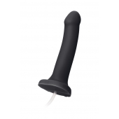 Черный фаллос с имитацией эякуляции Silicon Cum Dildo L - 19,6 см. - Strap-on-me - купить с доставкой в Орле