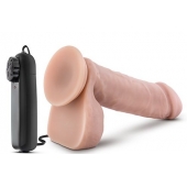 Телесный вибратор THE GOALIE 8INCH DILDO  - 20,3 см. - Blush Novelties