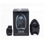 Темно-серый инновационный мужской осциллятор PULSE SOLO LUX с пультом ДУ - Hot Octopuss - в Орле купить с доставкой
