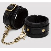 Черные оковы на ноги Bound to You Faux Leather Ankle Cuffs - Fifty Shades of Grey - купить с доставкой в Орле
