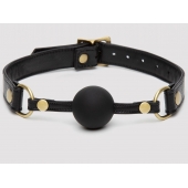 Черный кляп-шар Bound to You Faux Leather Ball Gag - Fifty Shades of Grey - купить с доставкой в Орле