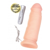 Телесный реалистичный вибратор RealStick Elite Vibro - 18 см. - ToyFa купить в Орле с доставкой в Orgasmix.ru Телесный реалистичный вибратор RealStick Elite Vibro - 18 см. - ToyFa