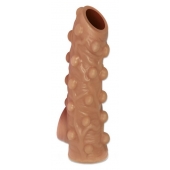 Телесная насадка с бугорками и открытой головкой Nude Sleeve M - 12 см. - KOKOS - в Орле купить с доставкой
