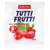 Гель-смазка Tutti-frutti со вкусом барбариса - 4 гр. - Биоритм - купить с доставкой в Орле