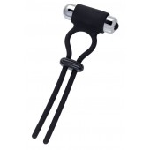 Черное эрекционное лассо на пенис Jat - A-toys - в Орле купить с доставкой