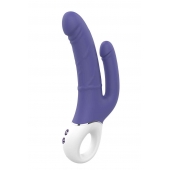 Синий анально-вагинальный вибратор Double Pleasure - 23,5 см. - Dream Toys