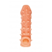 Телесная закрытая насадка с пупырышками Cock Sleeve Size M - 15,6 см. - KOKOS - в Орле купить с доставкой