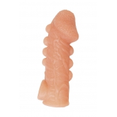 Телесная закрытая насадка с шишечками Cock Sleeve Size S - 13,8 см. - KOKOS - в Орле купить с доставкой