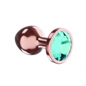 Пробка цвета розового золота с малиновым кристаллом Diamond Topaz Shine L - 8,3 см. - Lola Games - купить с доставкой в Орле