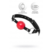 Красный кляп-шар на черных ремешках Anonymo - ToyFa - купить с доставкой в Орле Красный кляп-шар на черных ремешках Anonymo - ToyFa - купить с доставкой в Орле