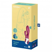 Малиновый вибратор-кролик Heated Affair с функцией нагрева - 20,5 см. - Satisfyer