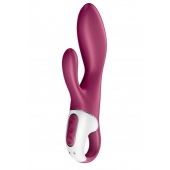 Малиновый вибратор-кролик Heated Affair с функцией нагрева - 20,5 см. - Satisfyer