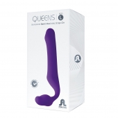 Фиолетовый безремневой страпон Queens L - Adrien Lastic - купить с доставкой в Орле