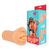 Телесный мастурбатор-ротик с высунутым язычком - Bior toys - в Орле купить с доставкой
