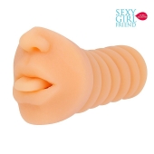 Телесный мастурбатор-ротик с высунутым язычком - Bior toys - в Орле купить с доставкой