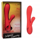 Красный вибромассажер-кролик Palisades Passion - California Exotic Novelties