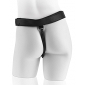 Страпон с телесной насадкой 7  Uncut with Strap on Harness - 18 см. - Pipedream - купить с доставкой в Орле