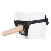 Пустотелый страпон Harness CLASSIC с бандажом - 19,5 см. - LOVETOY (А-Полимер) - купить с доставкой в Орле