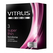 Ультратонкие презервативы VITALIS PREMIUM super thin - 3 шт. - Vitalis - купить с доставкой в Орле