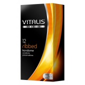 Ребристые презервативы VITALIS PREMIUM ribbed - 12 шт. - Vitalis - купить с доставкой в Орле