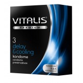 Презервативы VITALIS PREMIUM delay   cooling с охлаждающим эффектом - 3 шт. - Vitalis - купить с доставкой в Орле