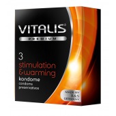 Презервативы VITALIS PREMIUM stimulation   warming с согревающим эффектом - 3 шт. - Vitalis - купить с доставкой в Орле
