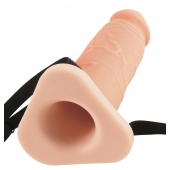 Телесный реалистичный фаллоимитатор с полостью Silicone Hollow Extension - 20 см. - Pipedream - купить с доставкой в Орле