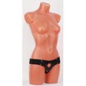 Универсальные черные трусики для страпона - БДСМ Арсенал - купить с доставкой в Орле