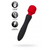 Черно-красный двусторонний вибромассажер Black Red - 21 см. - ToyFa купить в Орле с доставкой в Orgasmix.ru Черно-красный двусторонний вибромассажер Black Red - 21 см. - ToyFa