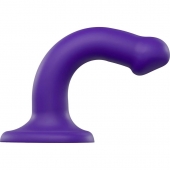 Фиолетовый фаллоимитатор-насадка Strap-On-Me Dildo Dual Density size S - 17 см. - Strap-on-me - купить с доставкой в Орле