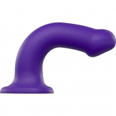 Фиолетовый фаллоимитатор-насадка Strap-On-Me Dildo Dual Density size L - 19 см. - Strap-on-me - купить с доставкой в Орле