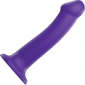 Фиолетовый фаллоимитатор-насадка Strap-On-Me Dildo Dual Density size L - 19 см. - Strap-on-me - купить с доставкой в Орле