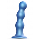 Голубая насадка Strap-On-Me Dildo Plug Balls size L - Strap-on-me - купить с доставкой в Орле