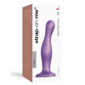 Фиолетовая насадка Strap-On-Me Dildo Plug Curvy size L - Strap-on-me - купить с доставкой в Орле