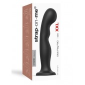 Черная насадка Strap-On-Me Dildo Plug P G size XXL - Strap-on-me - купить с доставкой в Орле