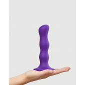 Фиолетовая насадка Strap-On-Me Dildo Geisha Balls size M - Strap-on-me - купить с доставкой в Орле